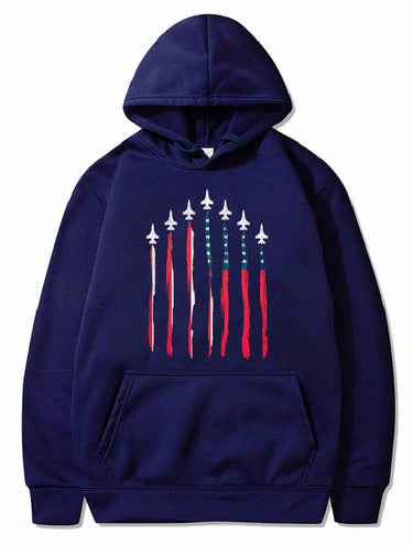 American Flag USA Airplane Jet Fighter PULLOVER THE AV8R